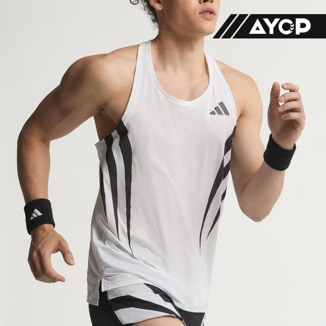 Adidas Adizero Archive Climacool Men’s Running Singlet Tank Top - White