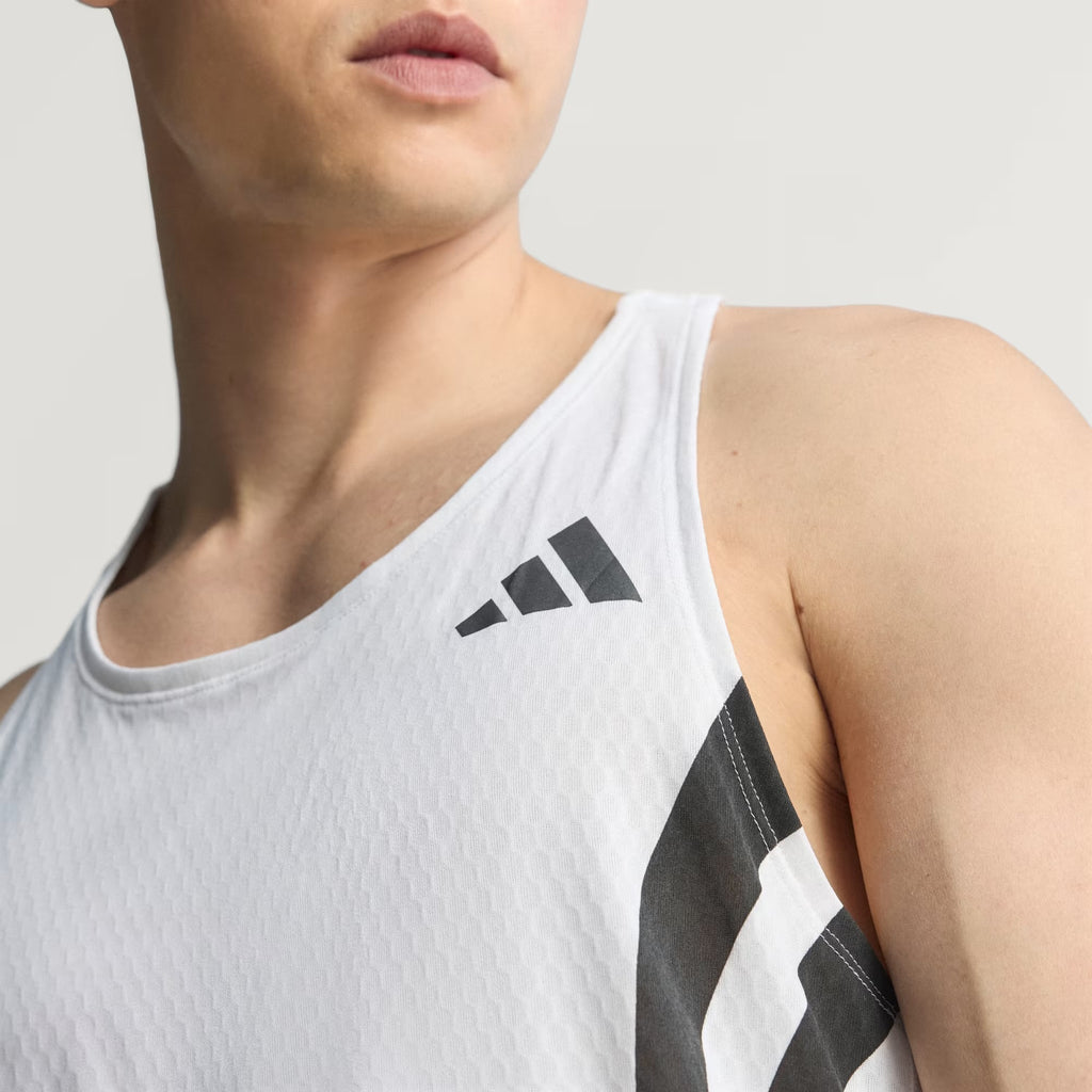 Adidas Adizero Archive Climacool Men’s Running Singlet Tank Top - White