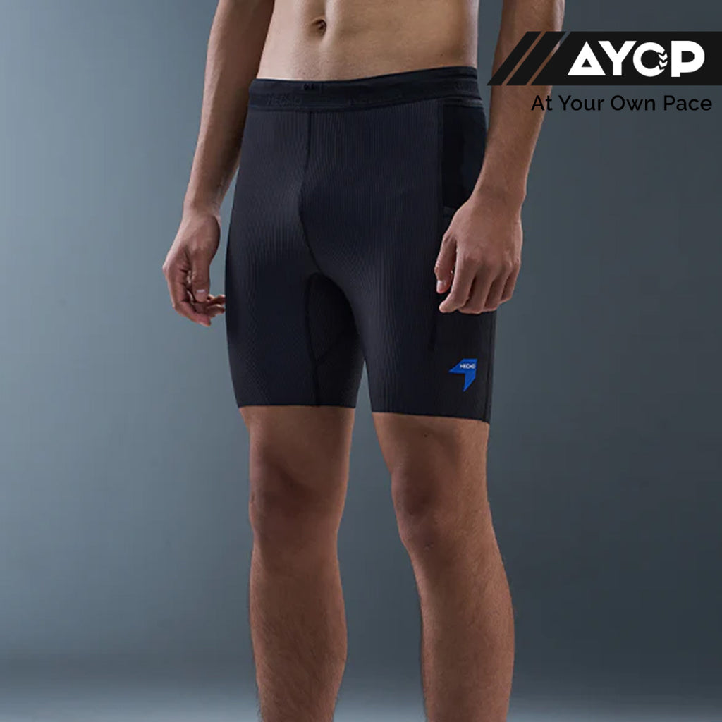 Nedao VelocityX 1/2 Length Pro 7-inch Men's Running Tights - Black
