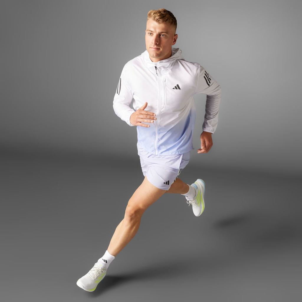 Adidas Own The Run Colorblock Men’s Running Jacket - White Violet Tone