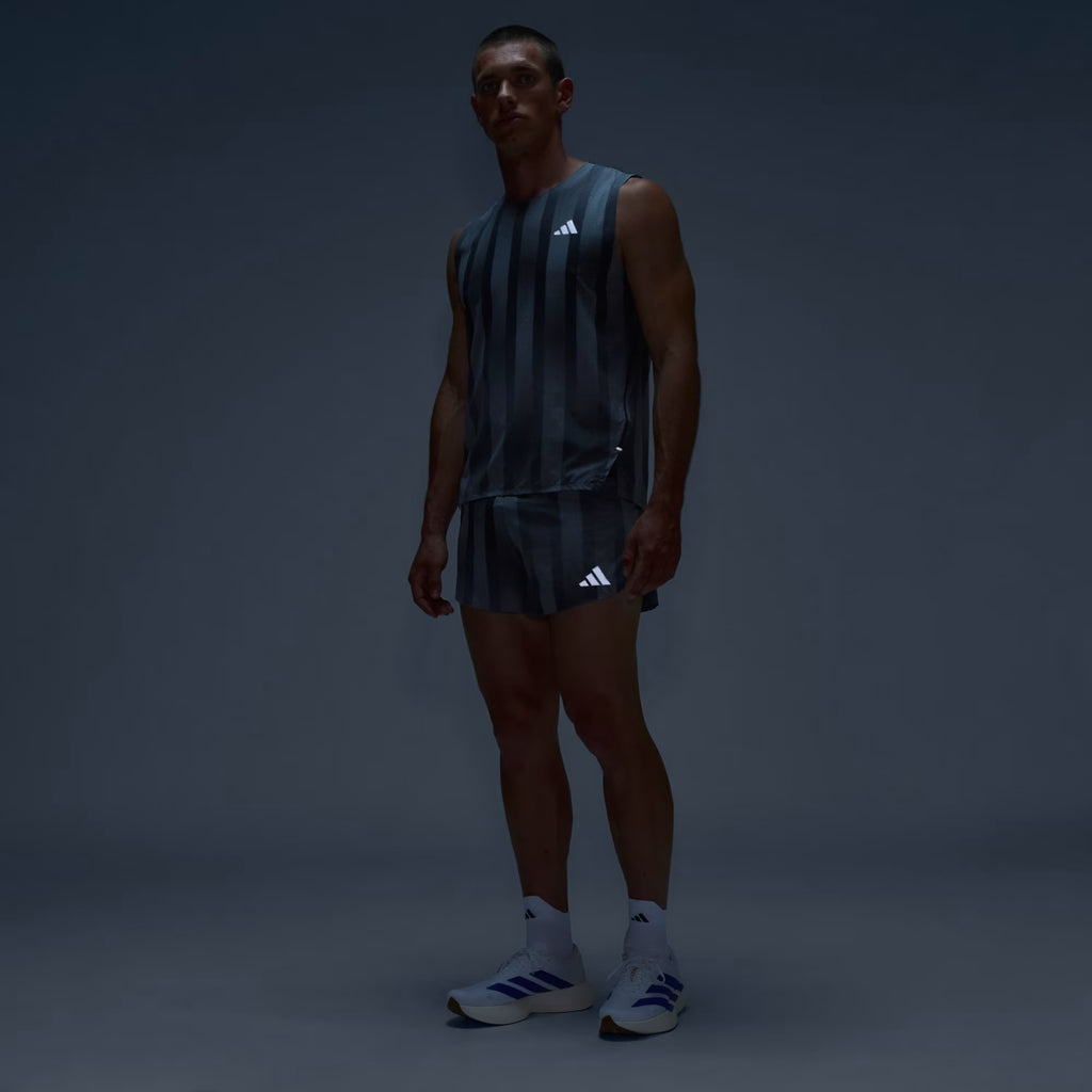 Adidas Adizero Break The Norm Sleeveless Men’s Running Singlet - Grey Three