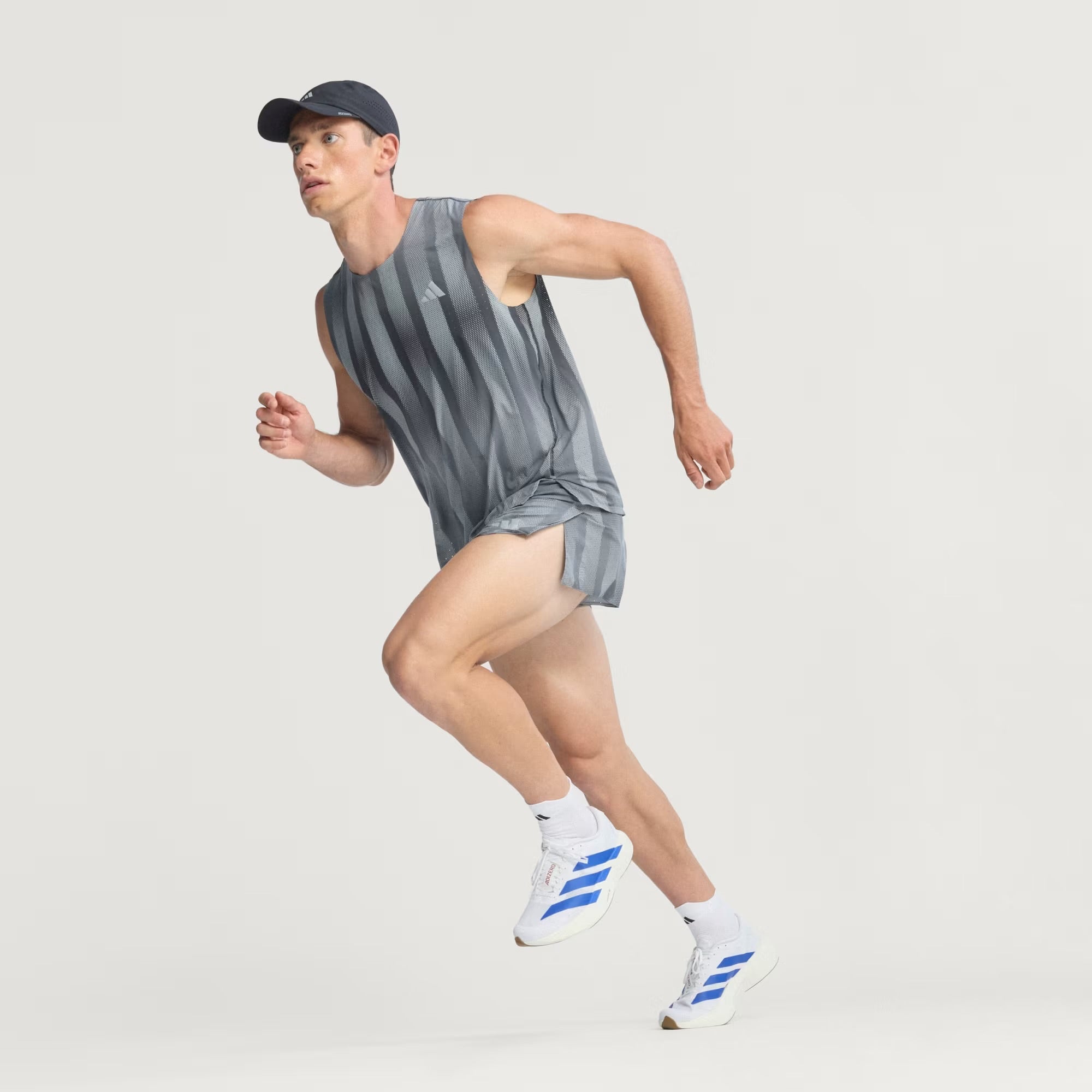 Adidas Adizero Break The Norm Sleeveless Men’s Running Singlet - Grey Three