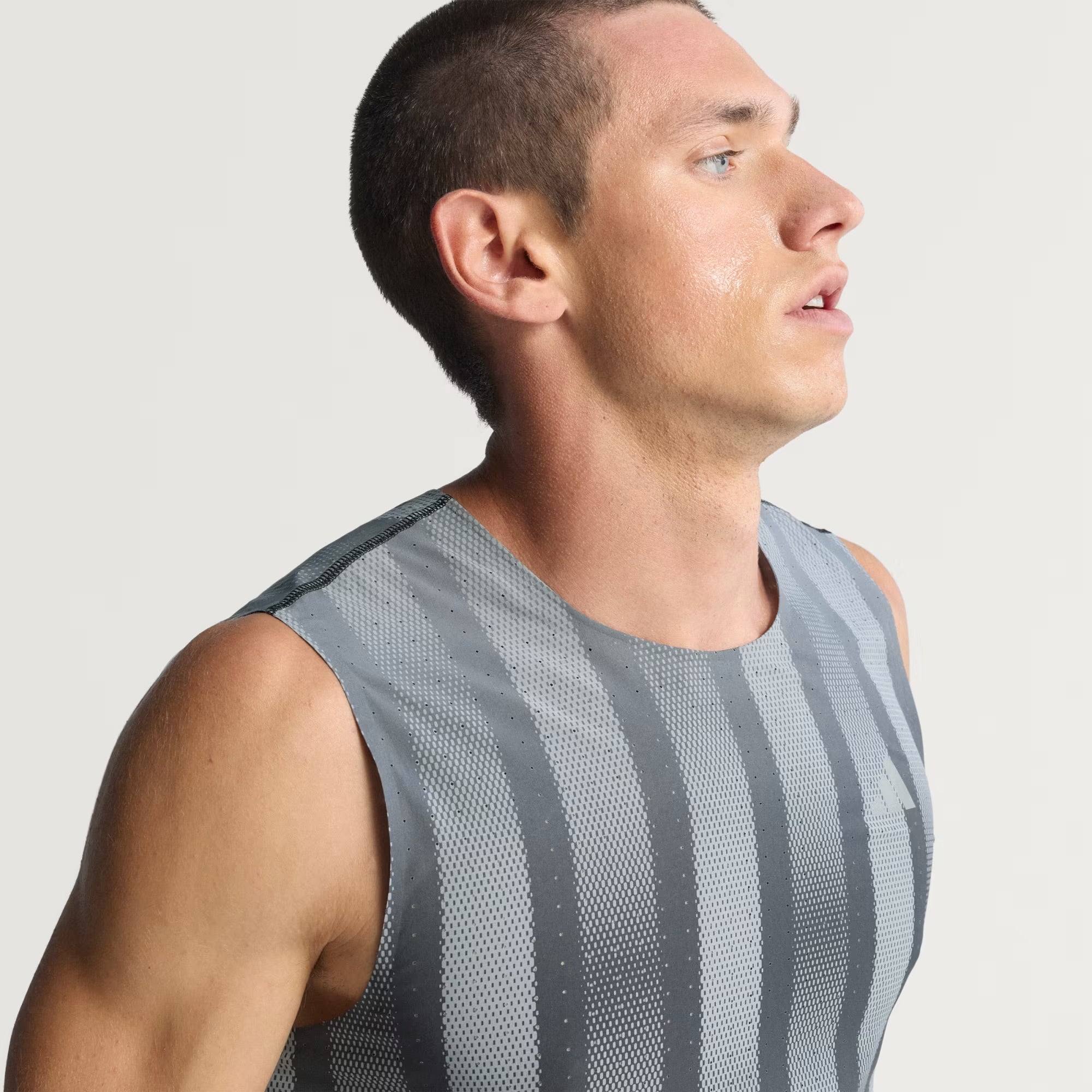 Adidas Adizero Break The Norm Sleeveless Men’s Running Singlet - Grey Three
