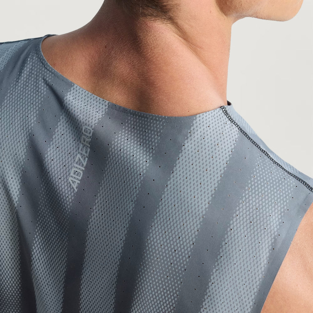 Adidas Adizero Break The Norm Sleeveless Men’s Running Singlet - Grey Three