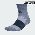 (1 Pair) Adidas RUNxCUSHIONED Ankle Running Socks - Grey Purple