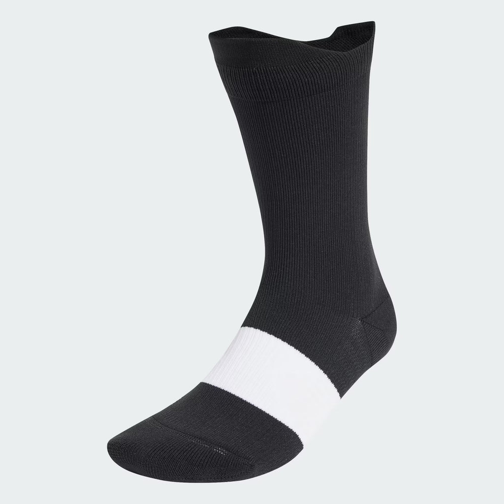 (1 Pair) Adidas RUNxGRAPHIC Crew Running Socks - Black