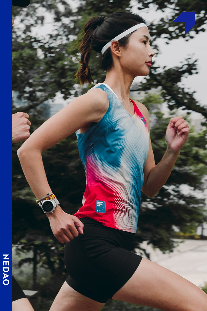 Nedao QiFlow Racing Vortex Women’s Running Singlet - London Blue