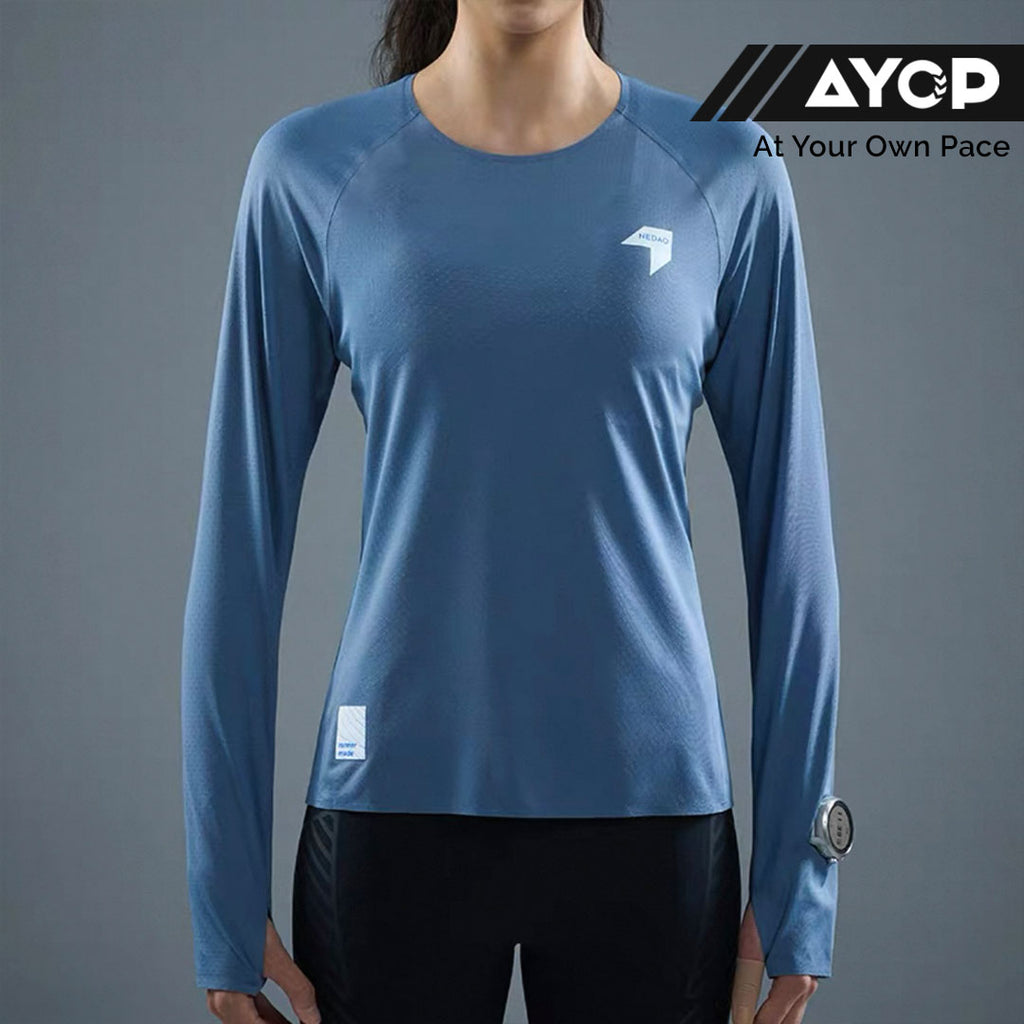 Nedao Swiftbreeze Women’s Running Long Sleeve V2.0 T-Shirt - Mountain Blue