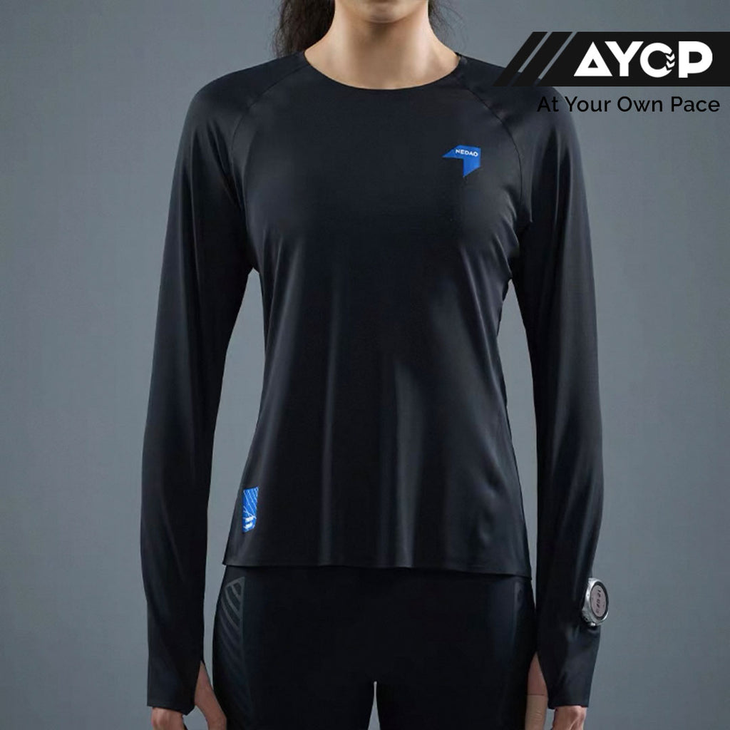Nedao Swiftbreeze Women’s Running Long Sleeve V2.0 T-Shirt - Black