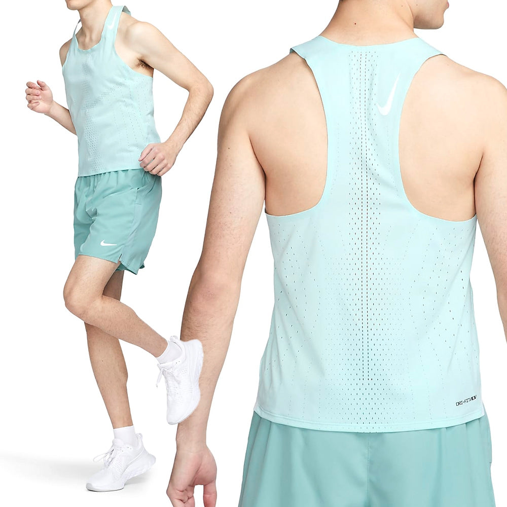 Nike Dri-FIT ADV AeroSwift Men's Racing Singlet - Jade Ice