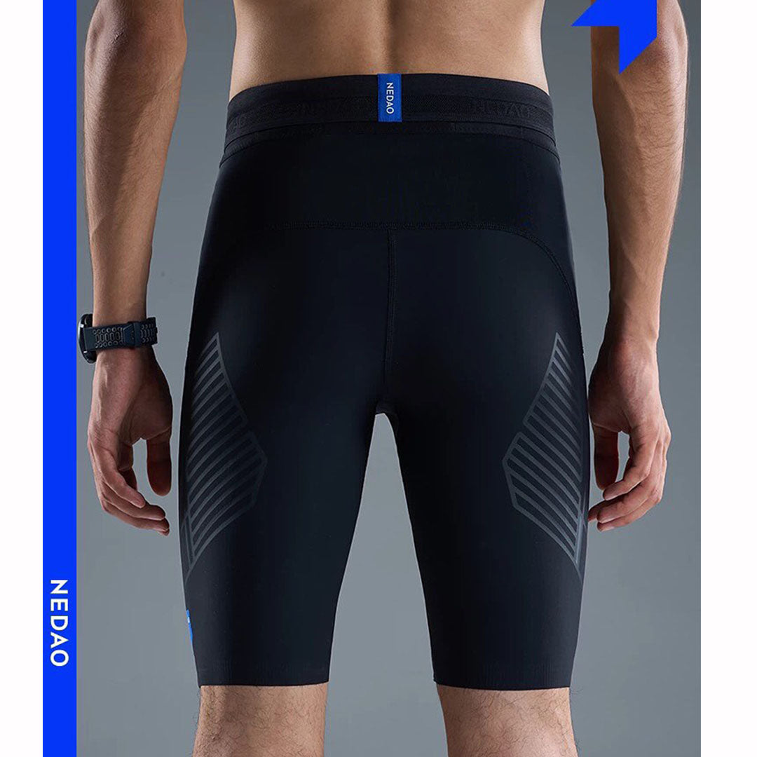 Nedao Powercore Pocket 1/2 Length Men’s Running Tights - Black