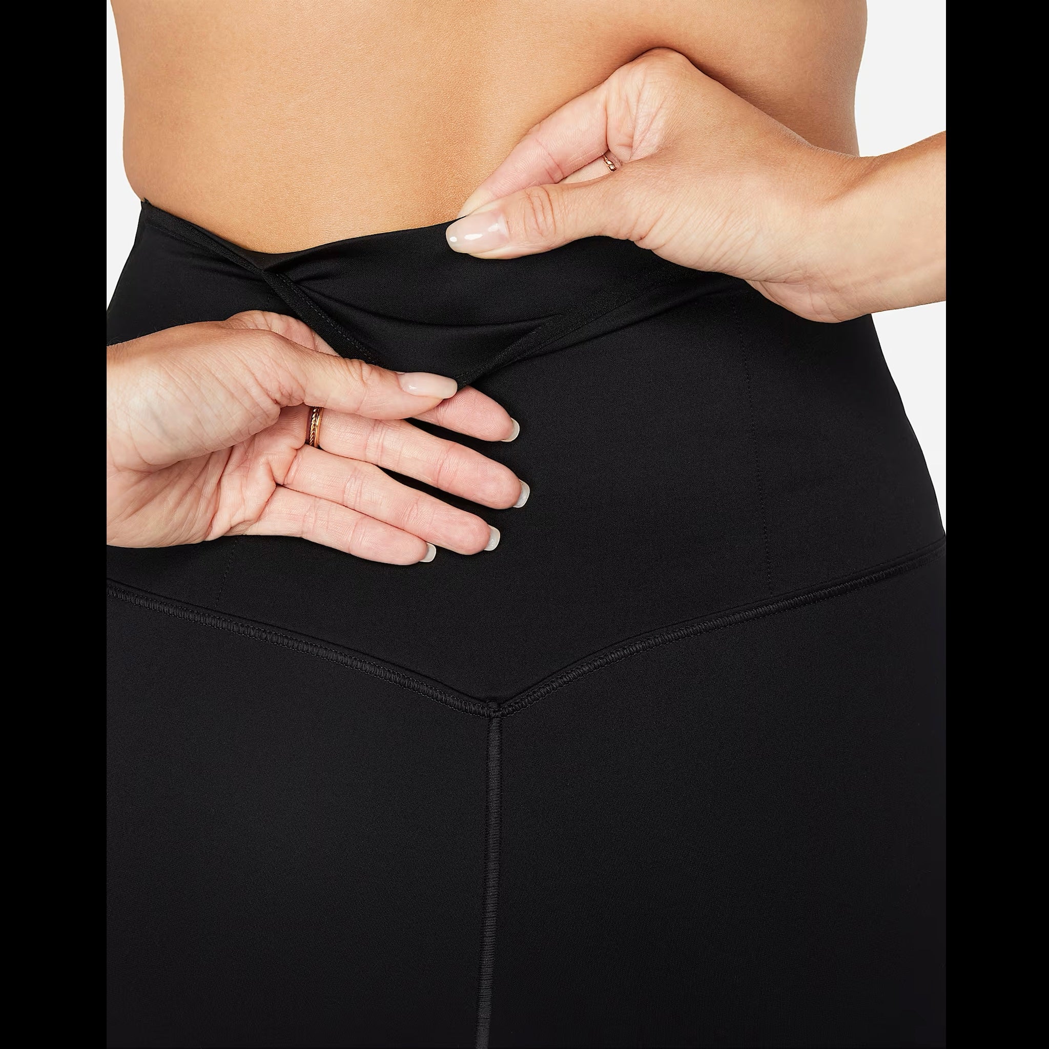 Nike Go Firm-Support High Waisted Women’s Running Training Biker Tights Shorts - Black