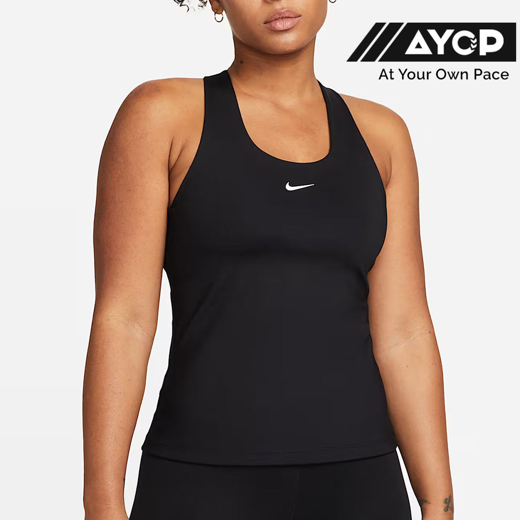 Nike Swoosh Medium-Support Padded Sports Bra Tank Top - Black