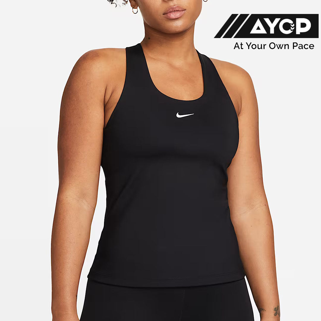 Nike Swoosh Medium-Support Padded Sports Bra Tank Top - Black