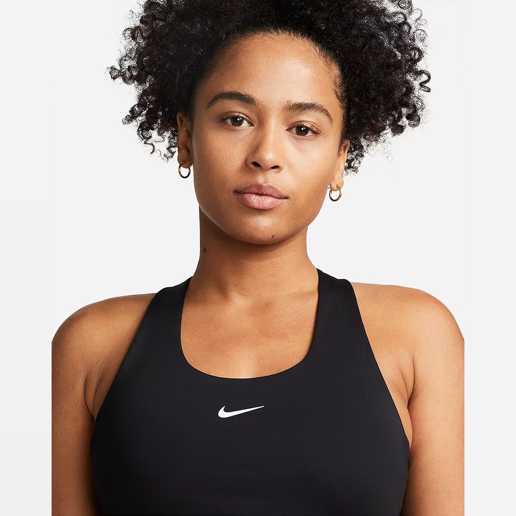 Nike Swoosh Medium-Support Padded Sports Bra Tank Top - Black