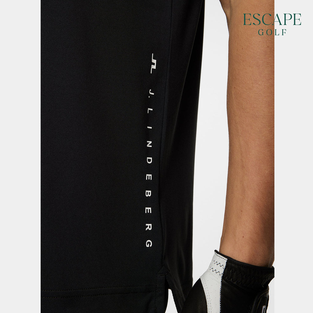 J. Lindeberg Lionel Regular Fit Men’s Golf Polo Shirts - Black