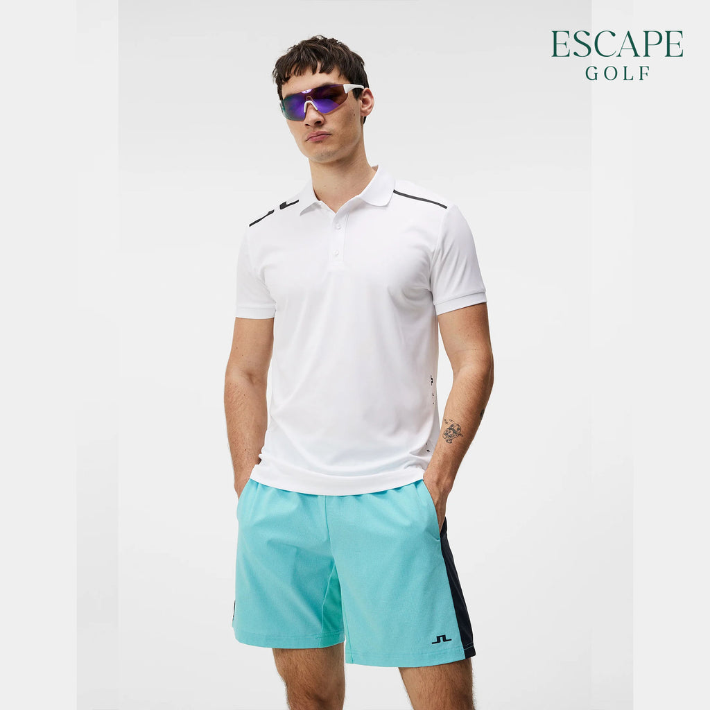 J. Lindeberg Lionel Regular Fit Men’s Golf Polo Shirts - White