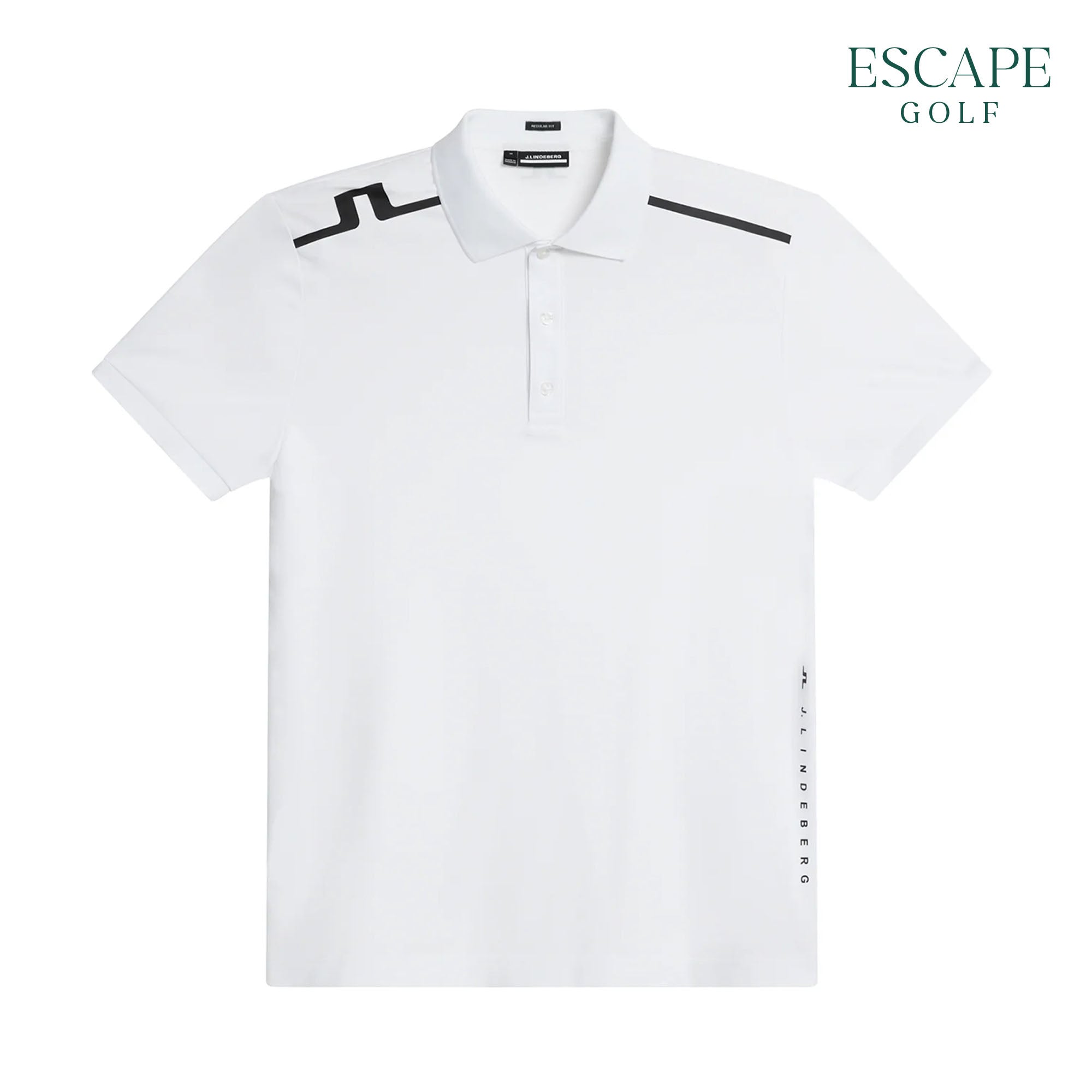 J. Lindeberg Lionel Regular Fit Men’s Golf Polo Shirts - White