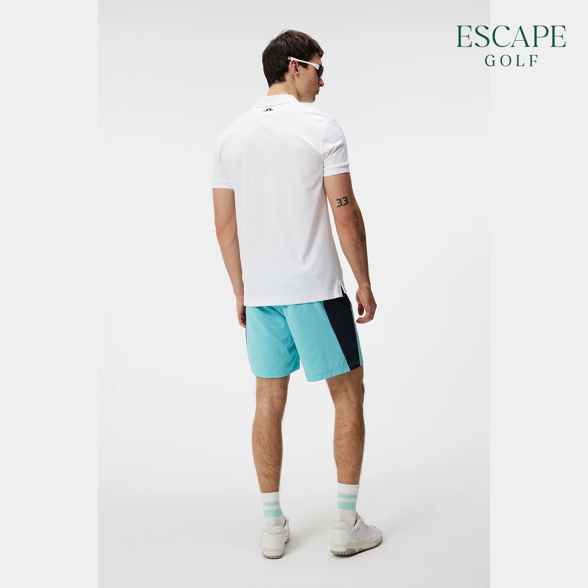 J. Lindeberg Lionel Regular Fit Men’s Golf Polo Shirts - White