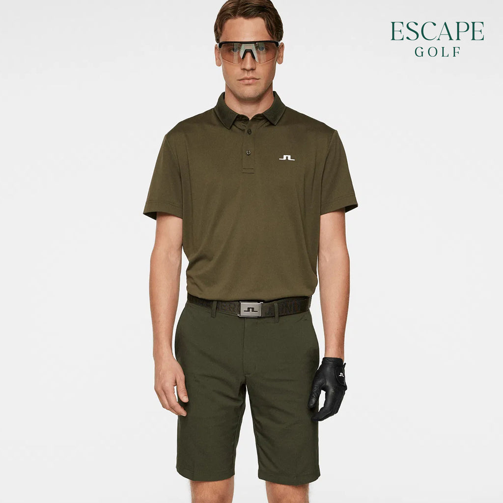 J. Lindeberg Wince Regular Fit Men’s Golf Polo Shirts - Forest Green