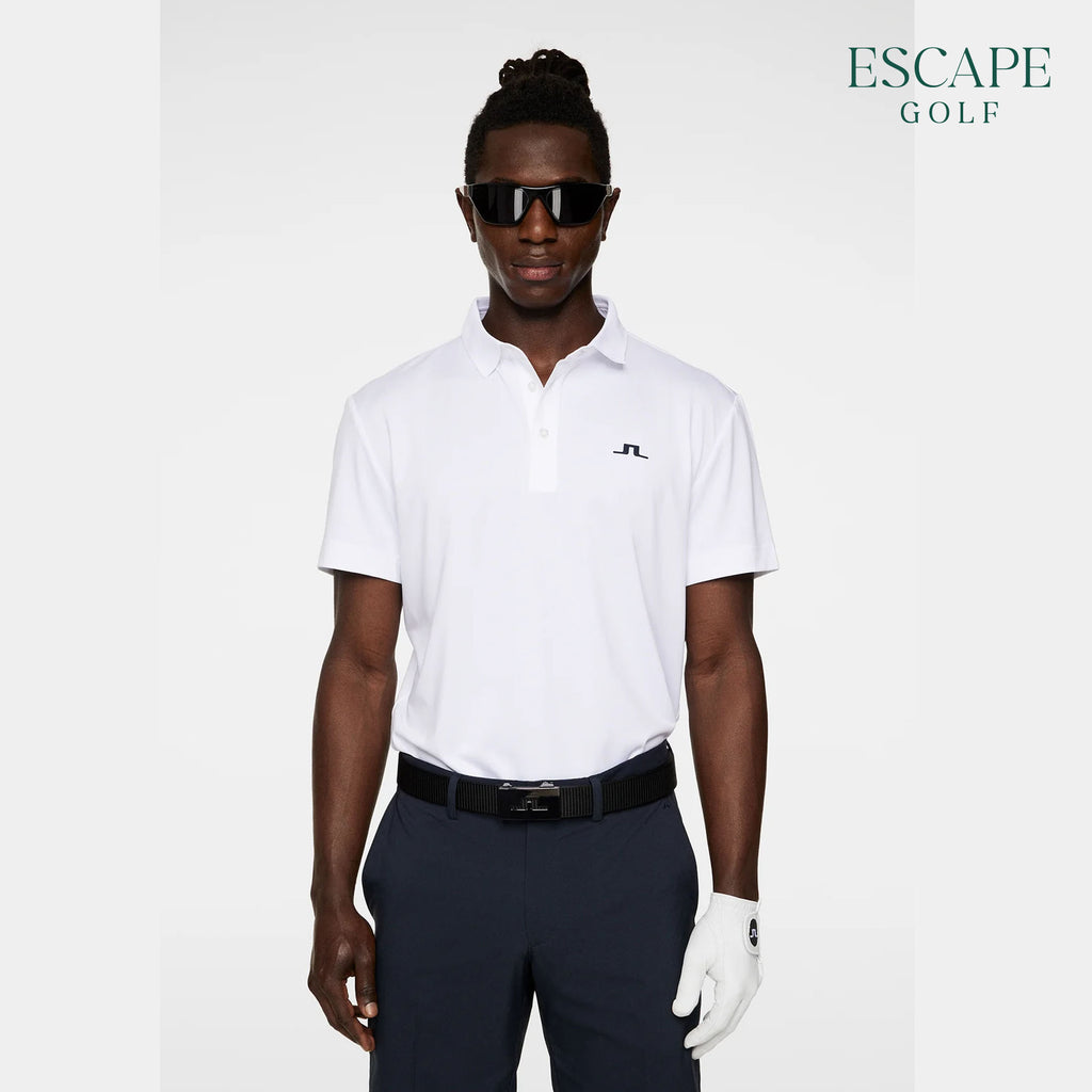 J. Lindeberg Wince Regular Fit Men’s Golf Polo Shirts - White