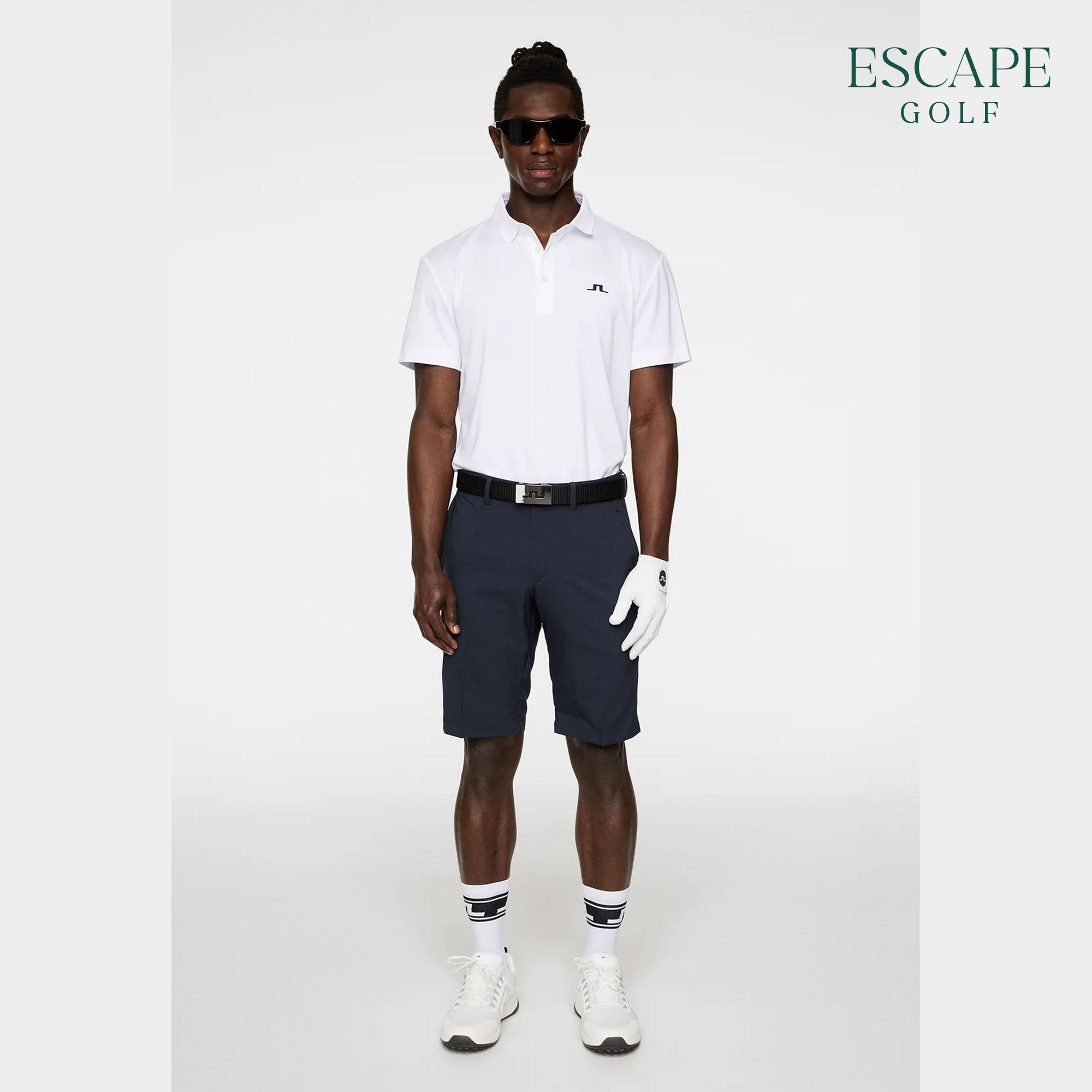 J. Lindeberg Wince Regular Fit Men’s Golf Polo Shirts - White