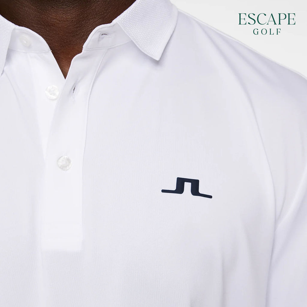 J. Lindeberg Wince Regular Fit Men’s Golf Polo Shirts - White