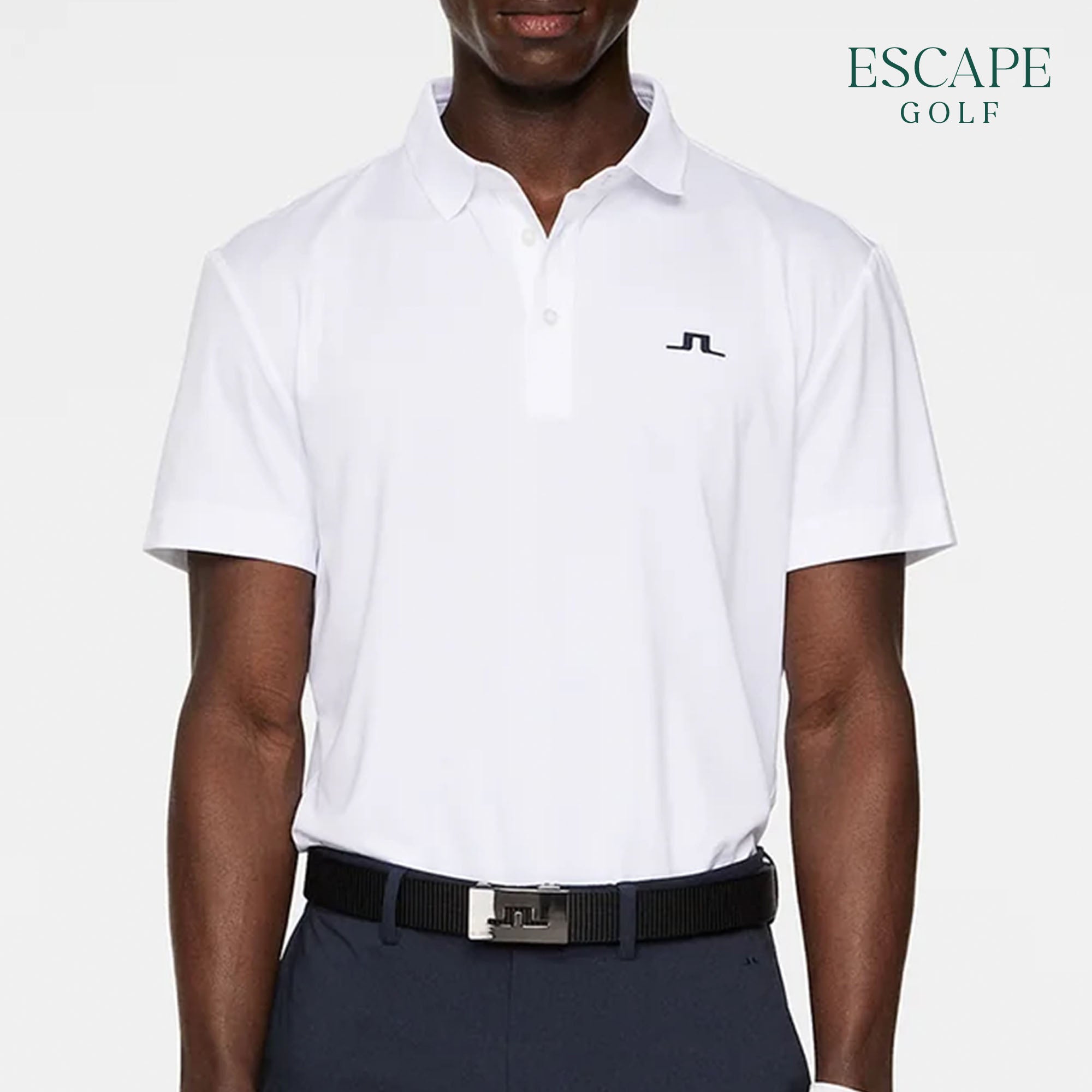 J. Lindeberg Wince Regular Fit Men’s Golf Polo Shirts - White