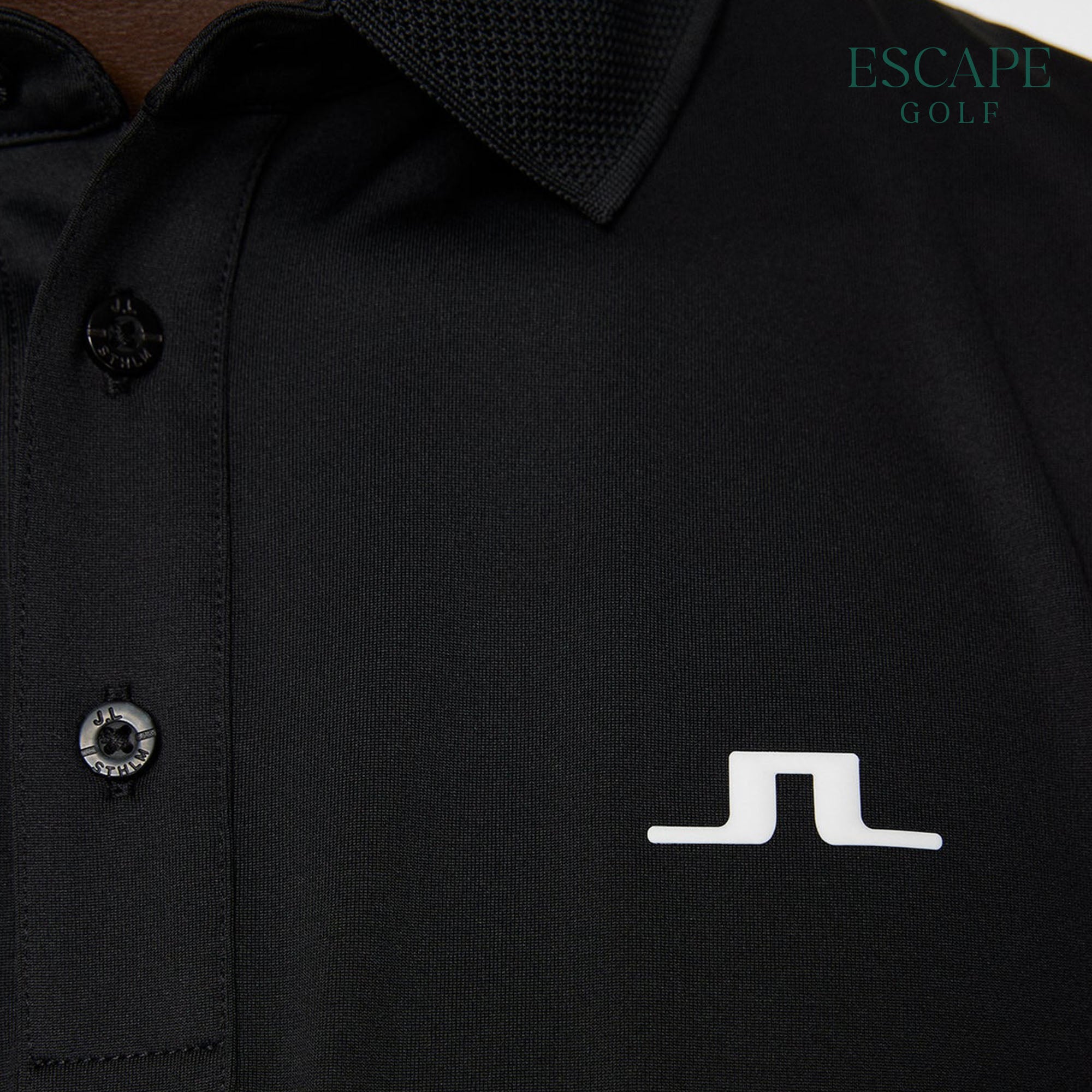 J. Lindeberg Wince Regular Fit Men’s Golf Polo Shirts - Black