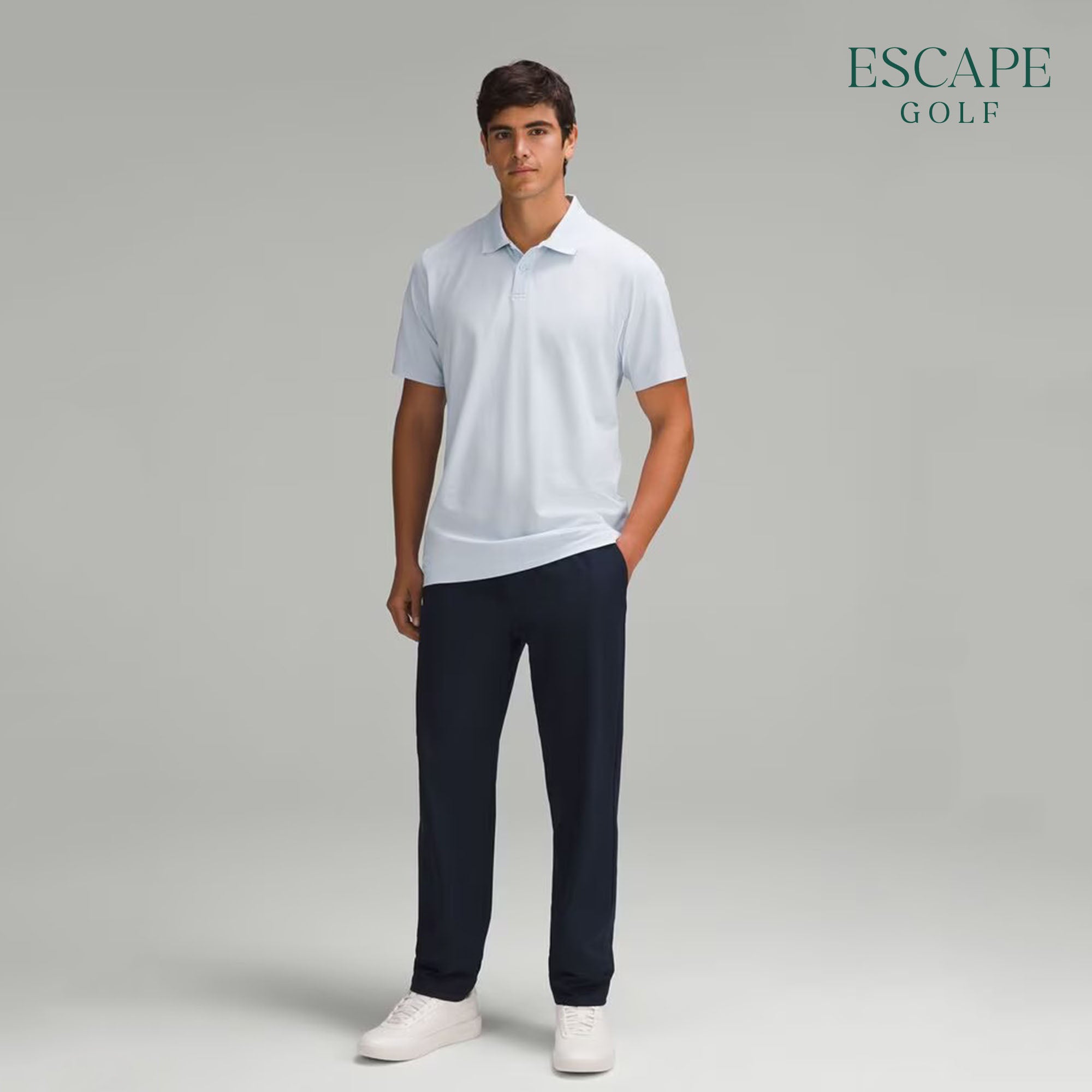 Lululemon Pique Classic-Fit Short-Sleeve Men’s Golf Polo Shirts - Ocean Air