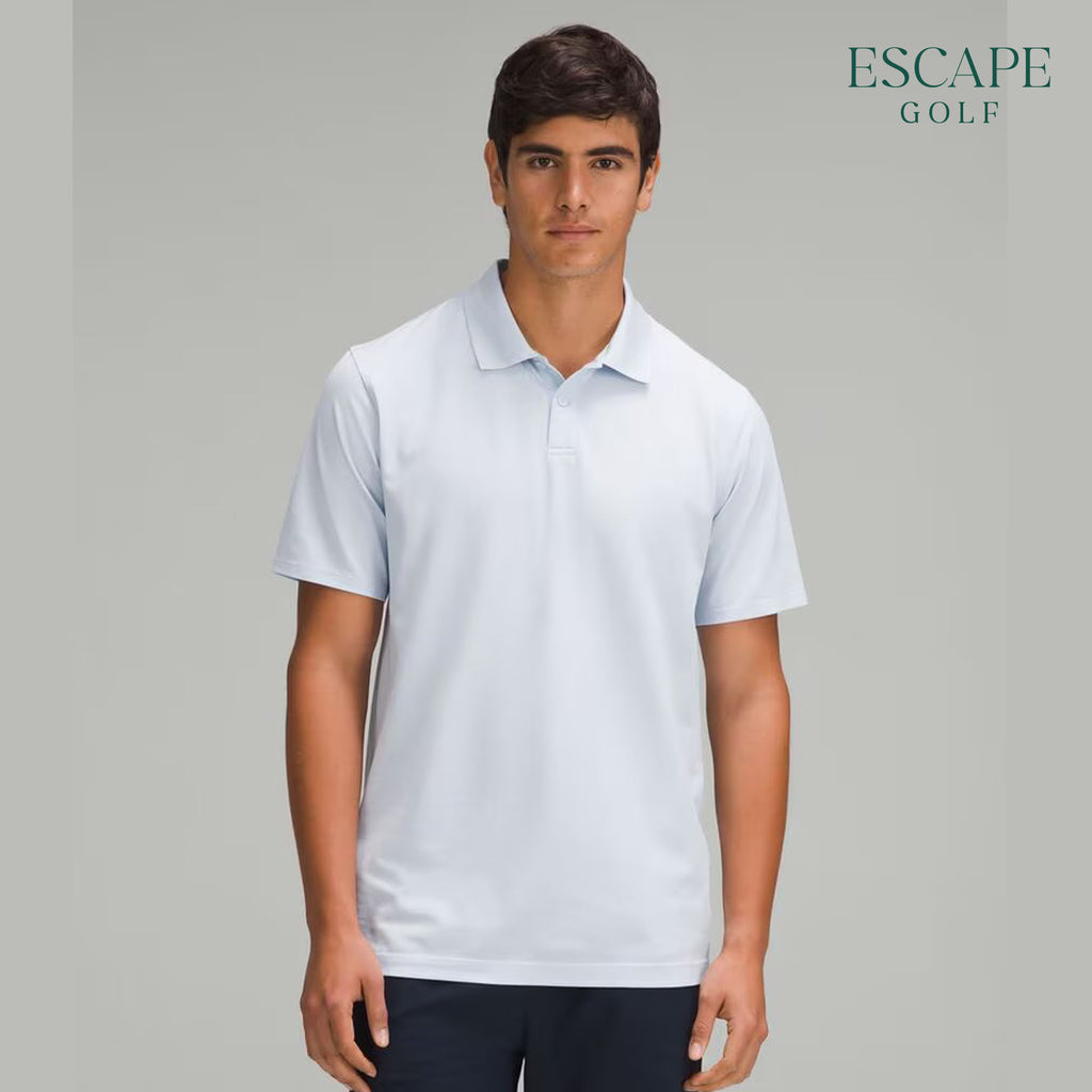 Lululemon Pique Classic-Fit Short-Sleeve Men’s Golf Polo Shirts - Ocean Air