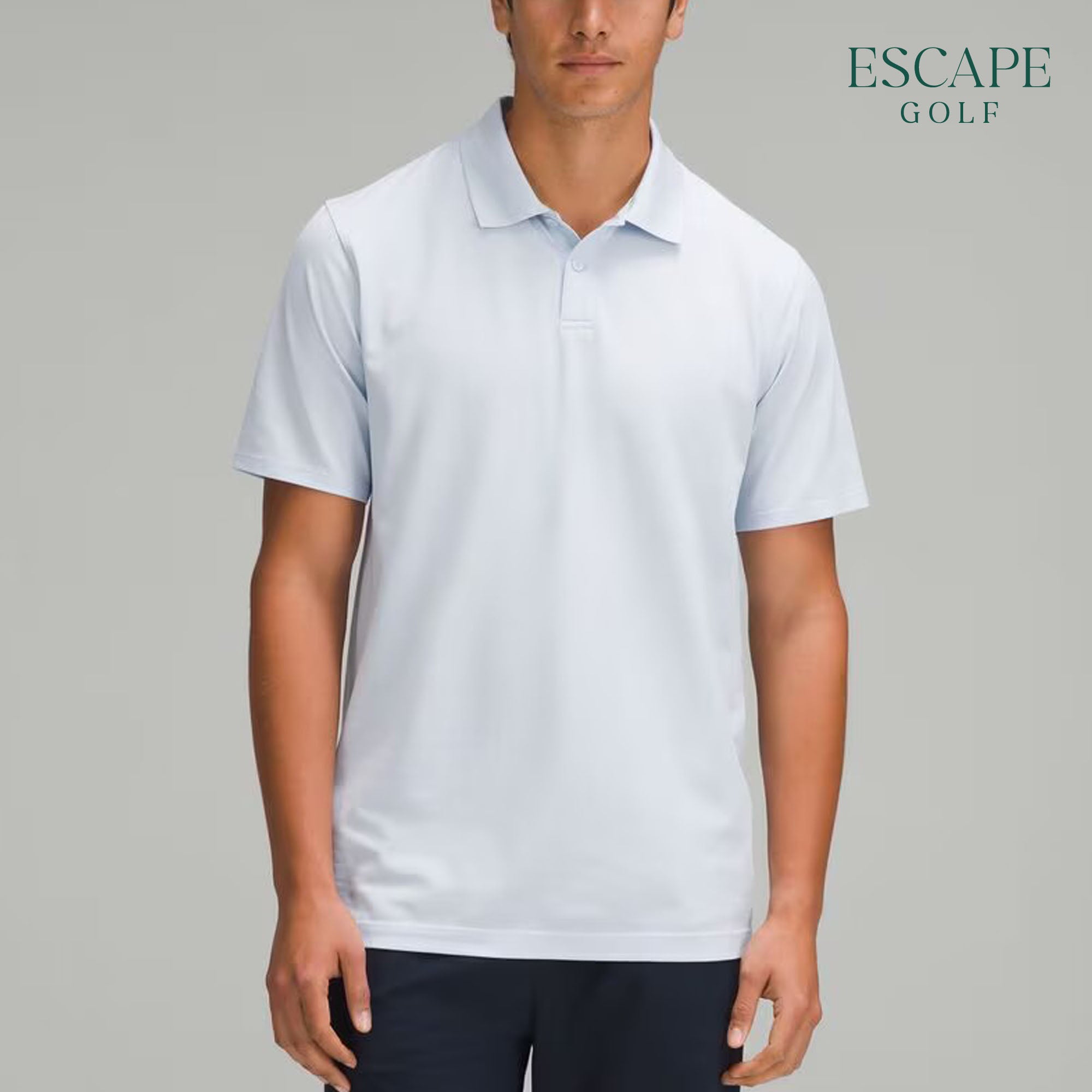 Lululemon Pique Classic-Fit Short-Sleeve Men’s Golf Polo Shirts - Ocean Air