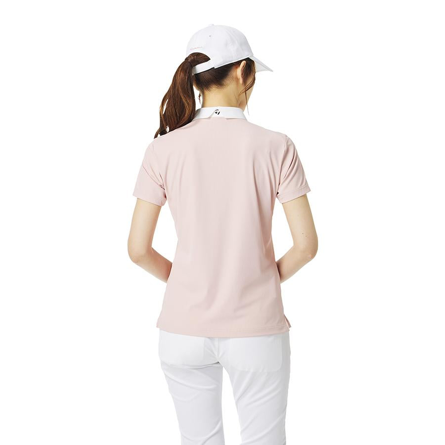 TaylorMade FW25 Edged Basic Women’s Golf Polo Shirts - Soft Pink