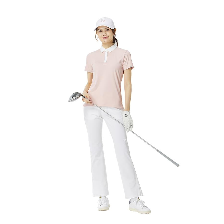 TaylorMade FW25 Edged Basic Women’s Golf Polo Shirts - Soft Pink