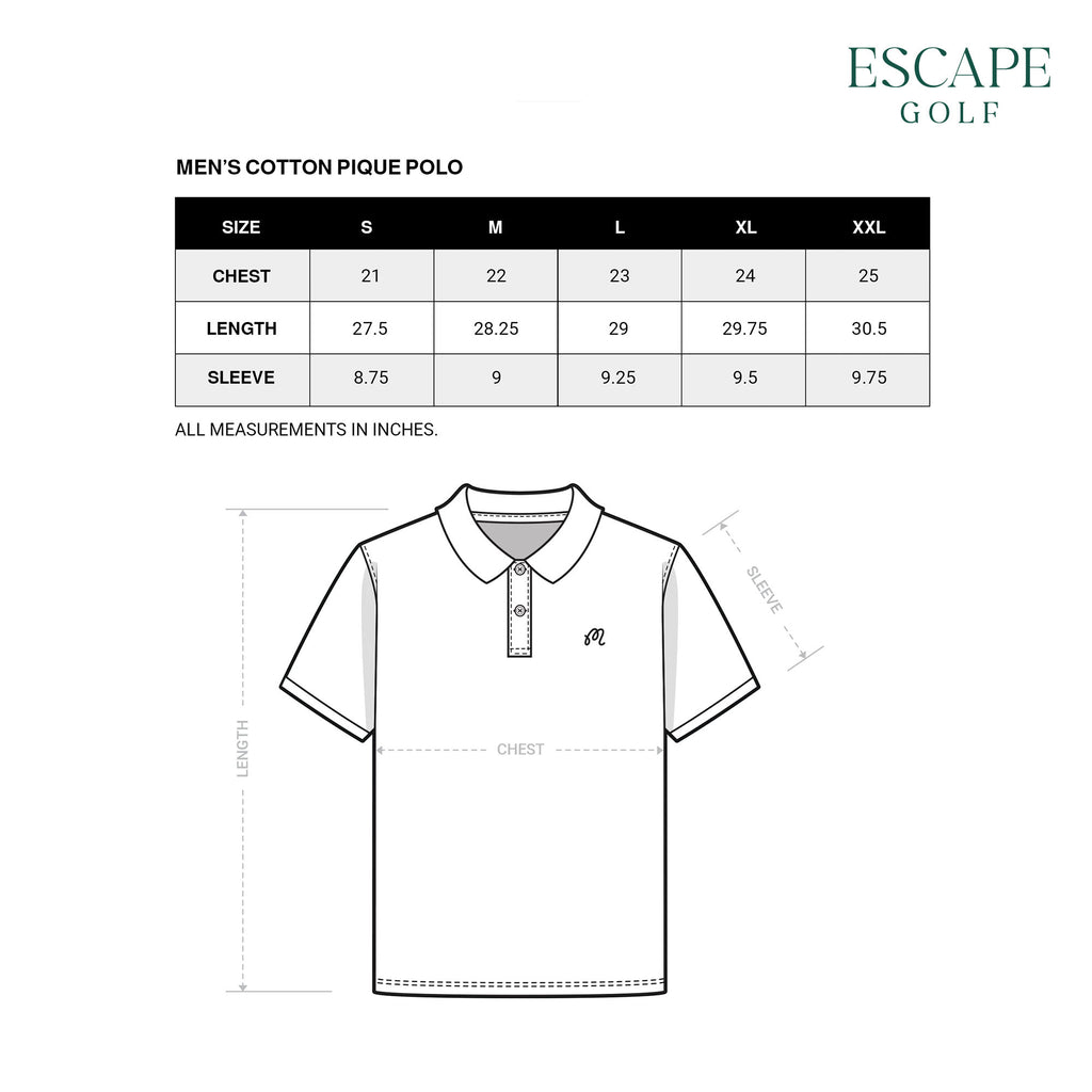 Malbon Trophy Performance Pique Men’s Golf Polo Shirts - Ivory