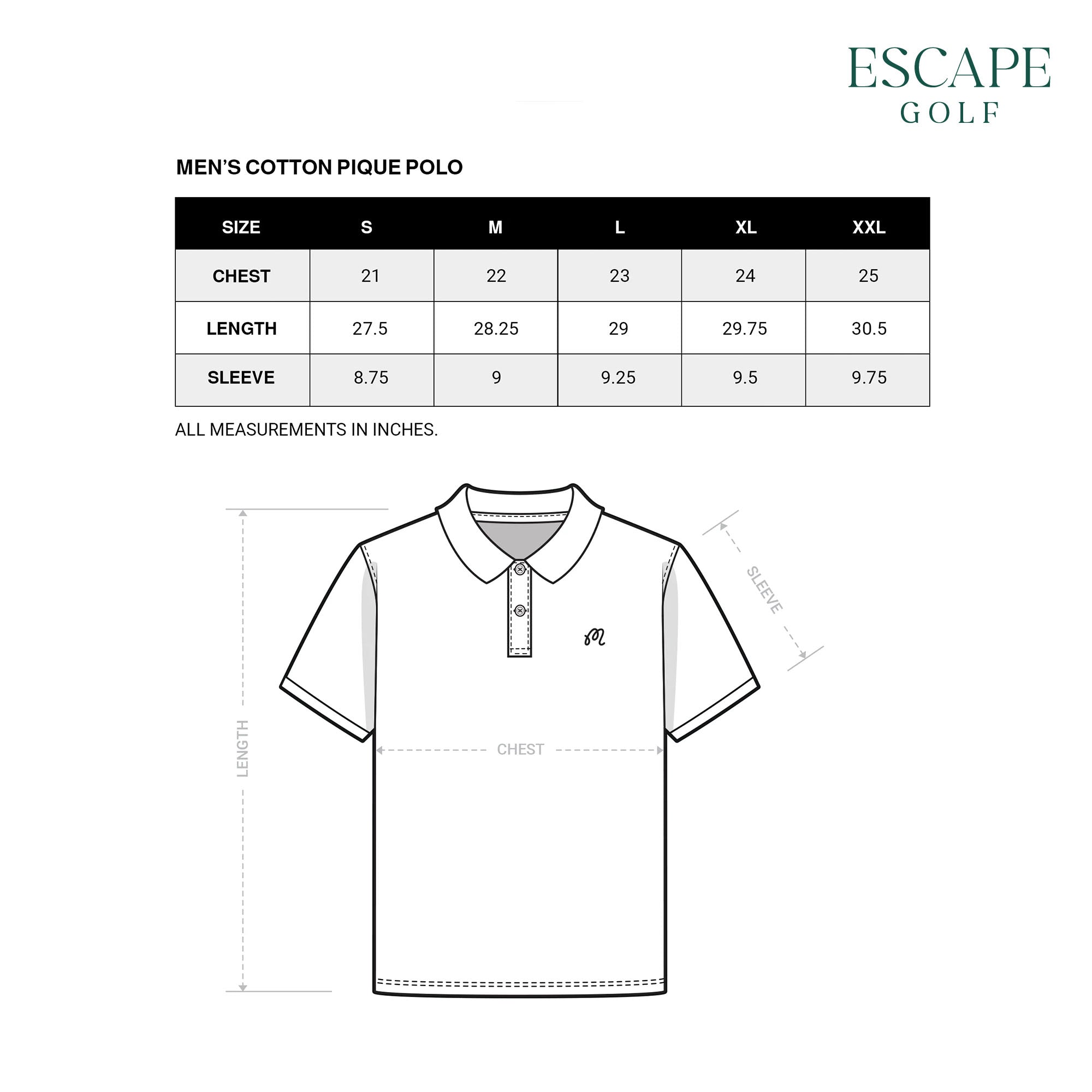 Malbon Trophy Performance Pique Men’s Golf Polo Shirts - Ivory