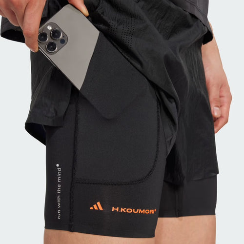 Adidas Adi365 Hermanos Koumori 2-in-1 Men’s Running Shorts - Black