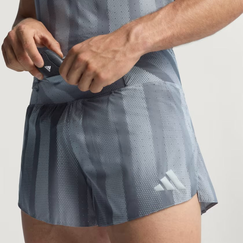 Adidas Adizero Break The Norm Gel Men’s Running Shorts - Grey Three Five