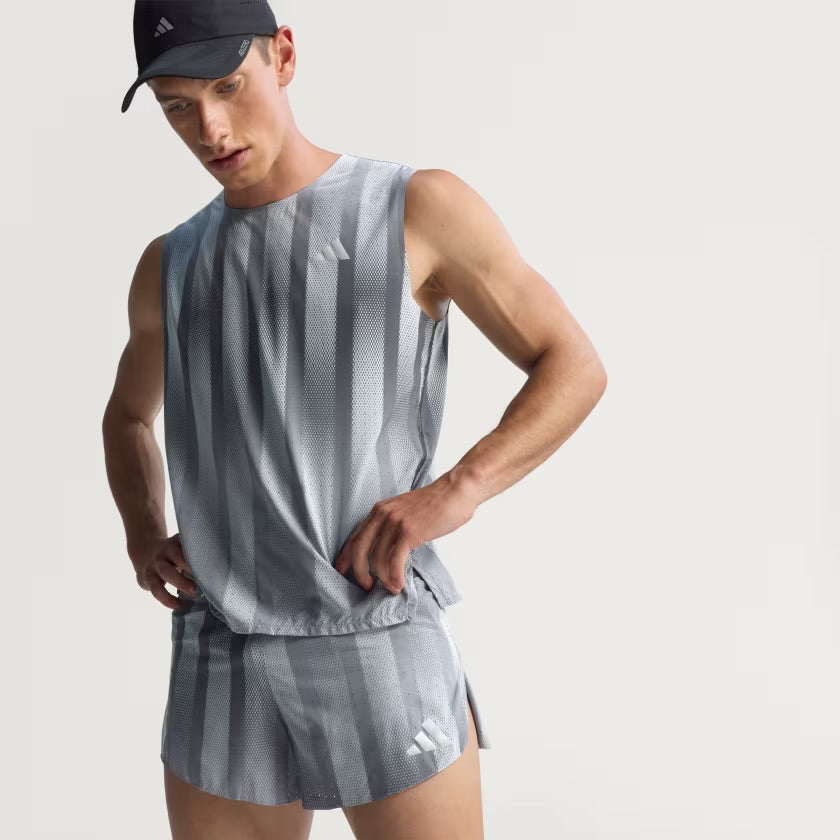 Adidas Adizero Break The Norm Gel Men’s Running Shorts - Grey Three Five