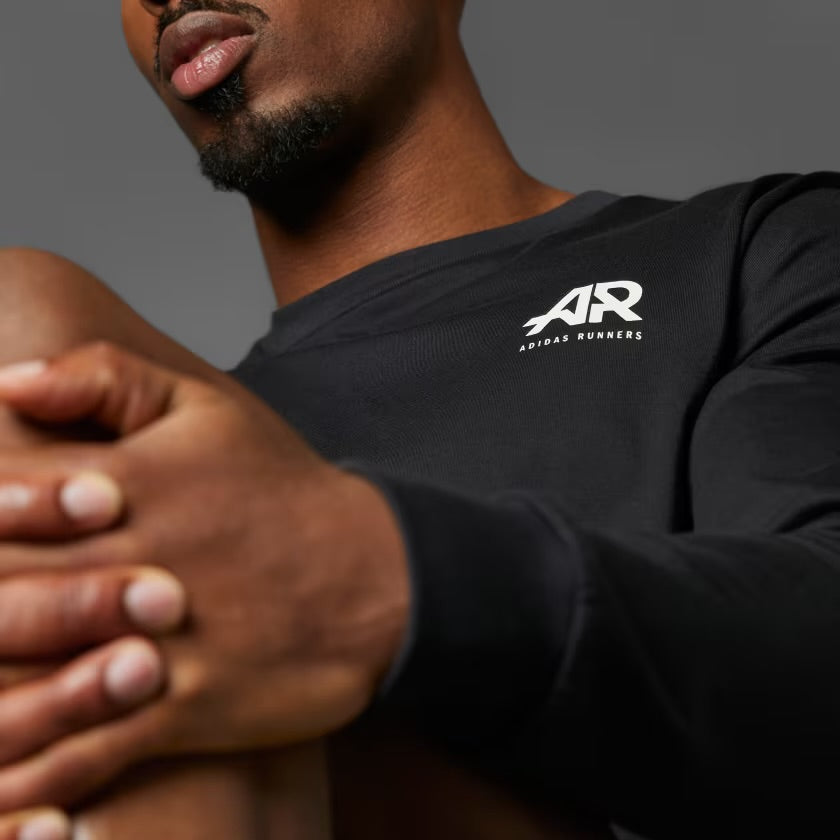 Adidas Runners Every Place Has A Place UniteFIT Men’s Women’s Running Long Sleeve T-Shirt - Black