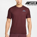 Nike Trail Solar Chase Men's Running T-Shirt - Burgundy Crush