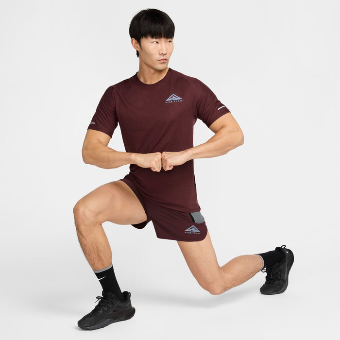 Nike Trail Solar Chase Men's Running T-Shirt - Burgundy Crush