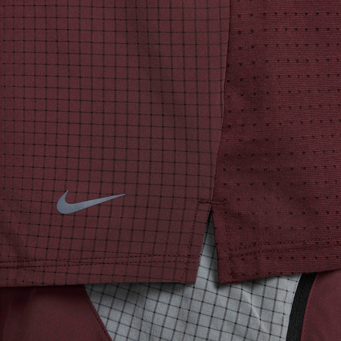 Nike Trail Solar Chase Men's Running T-Shirt - Burgundy Crush
