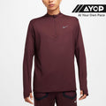 Nike Dri-FIT Element Running 1/4 Zip Men’s Running T-Shirt Long Sleeve Jacket - Burgundy Crush
