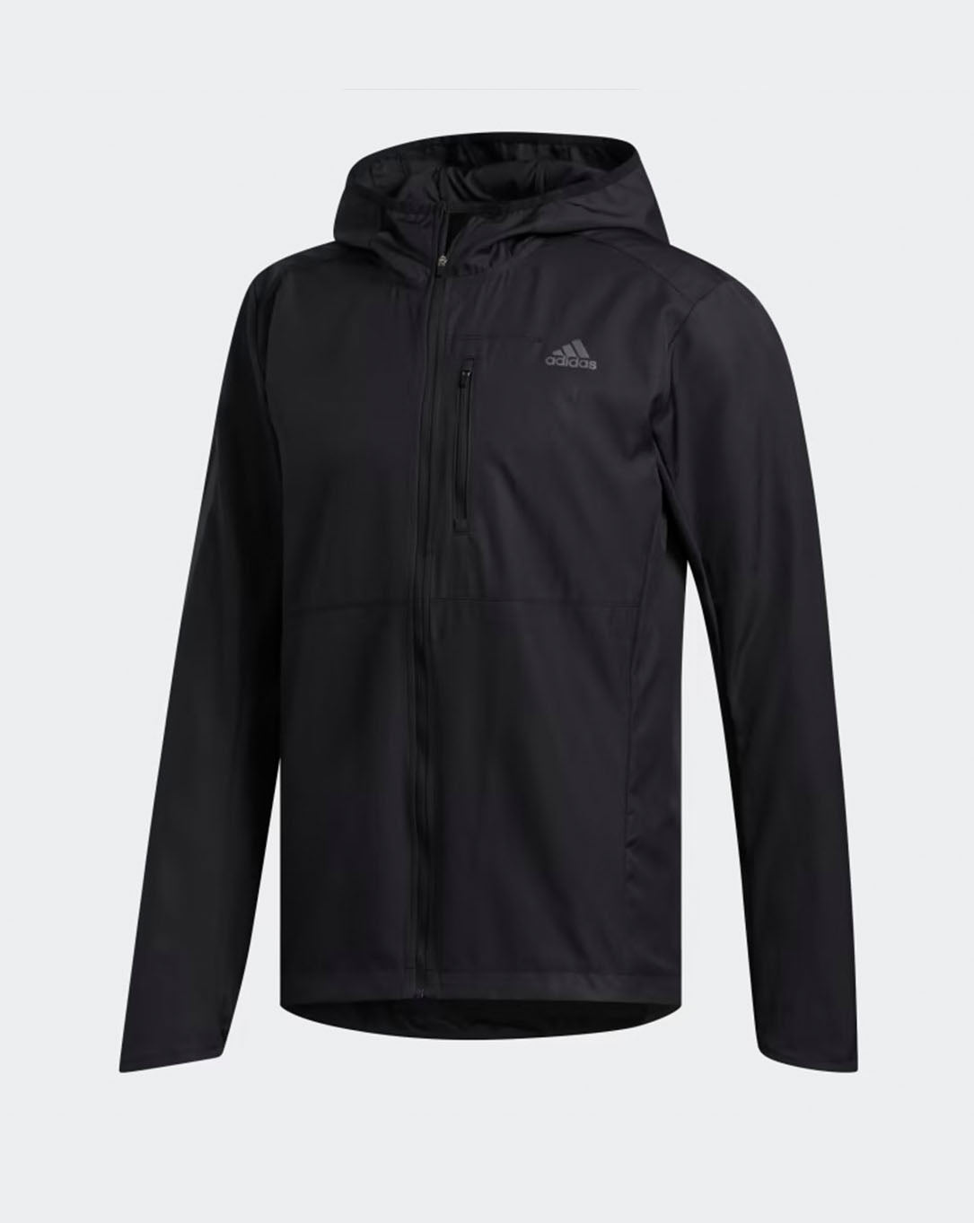 Adidas Own The Run Hooded Wind Men’s Running Jacket - Black