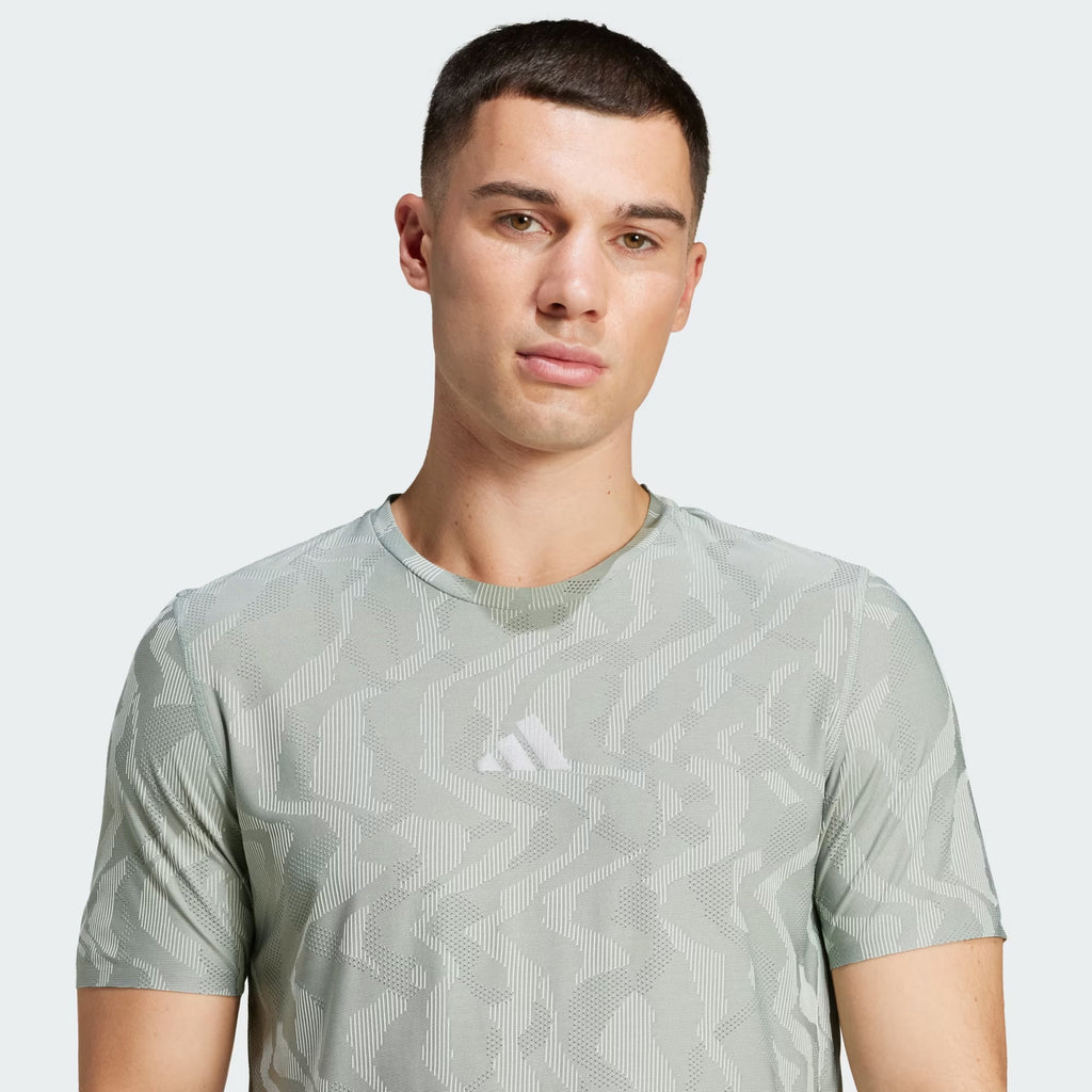 Adidas Ultimate Running Engineered Climacool+ Men’s Running T-Shirt - Silver Green