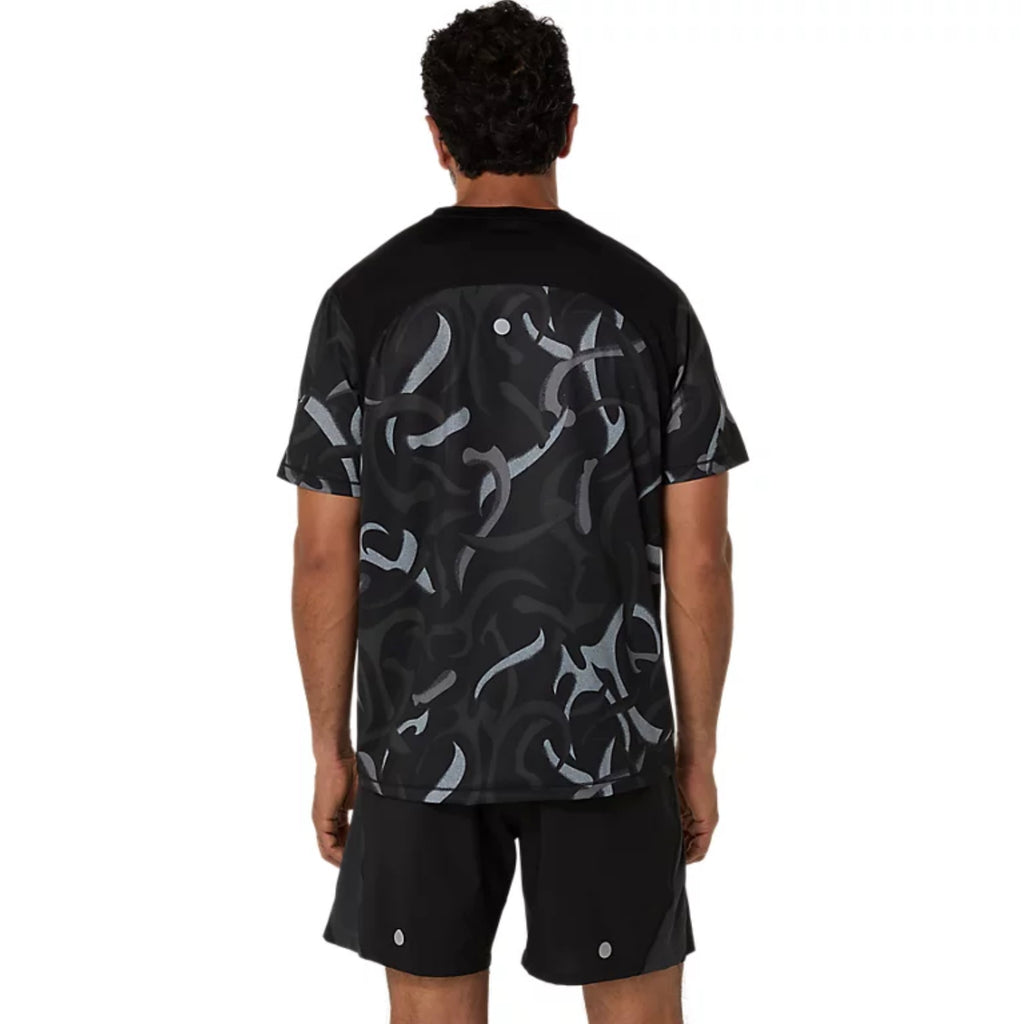 Asics Road All Over Prints Men’s Running T-Shirt - Performance Black