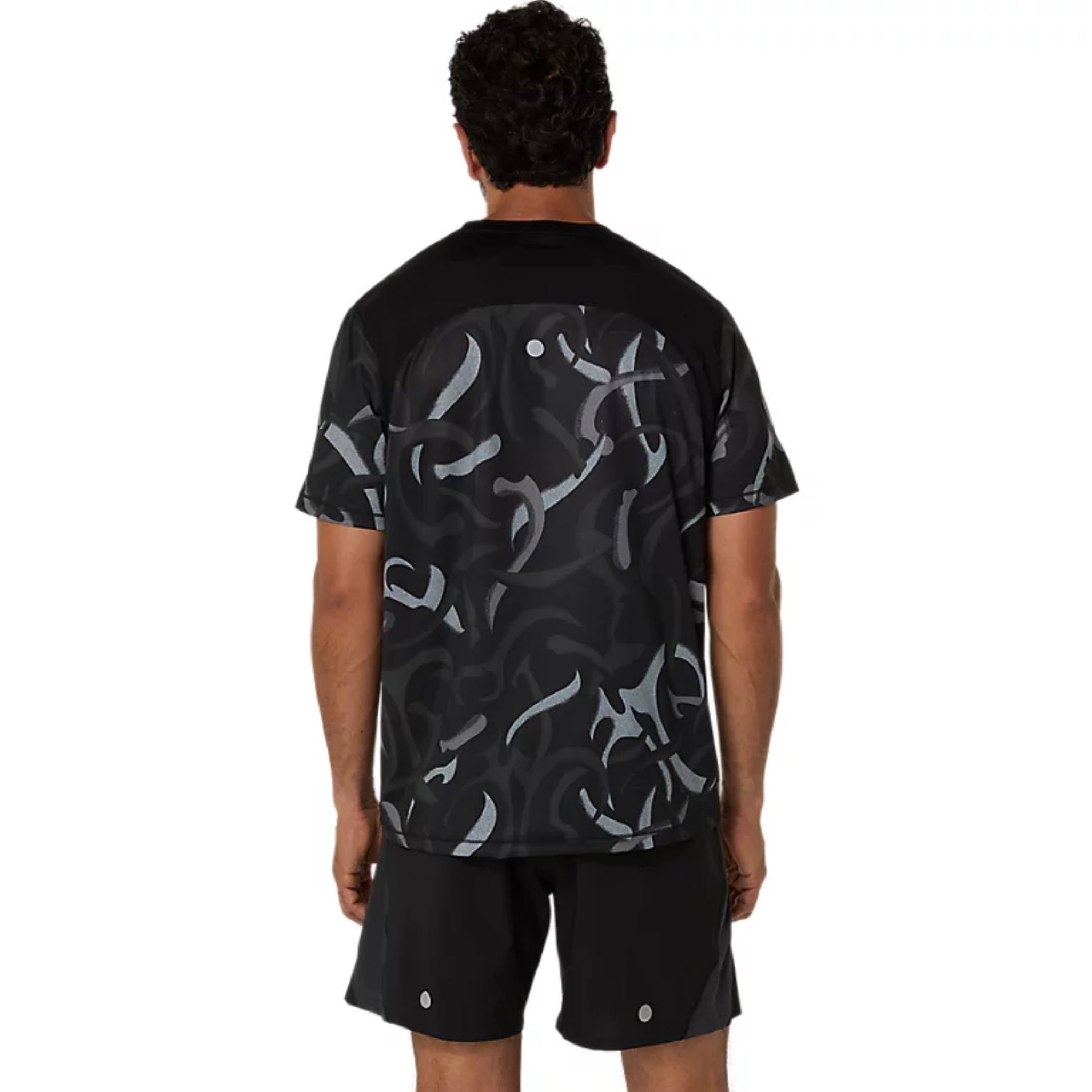 Asics Road All Over Prints Men’s Running T-Shirt - Performance Black