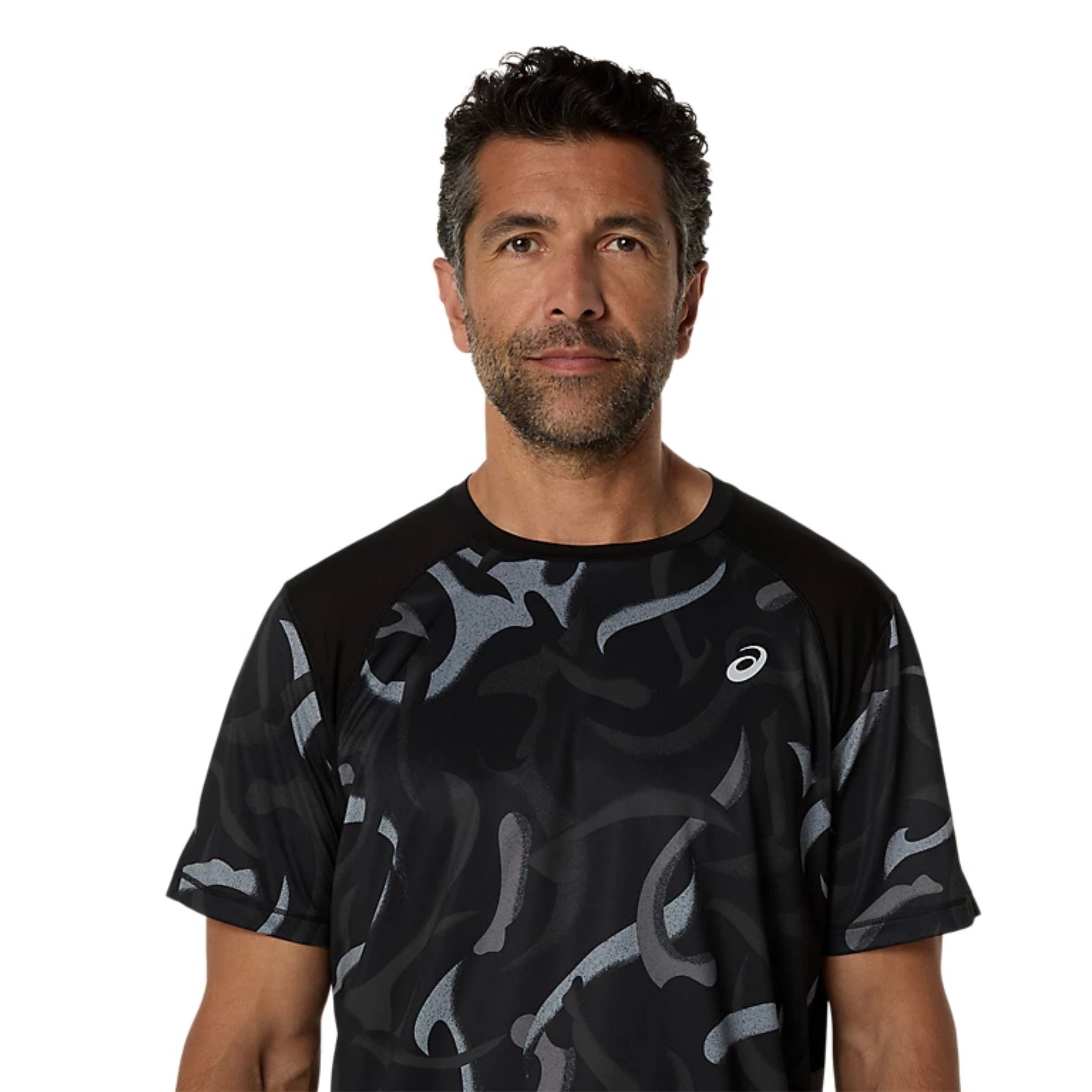Asics Road All Over Prints Men’s Running T-Shirt - Performance Black