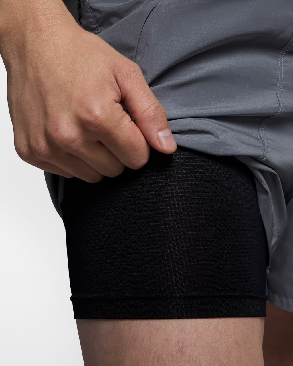 Nike Dri-FIT ADV Running Division 2-in-1 Reflective Men’s Running Shorts - Silver Black